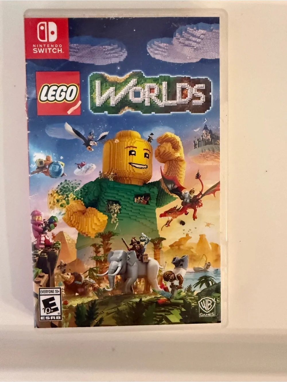 Lego Worlds Nintendo Switch Cover - Blue, Yellow & Black